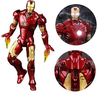 Iron Man ZD Toys (Mark III) c/ Iluminação LED