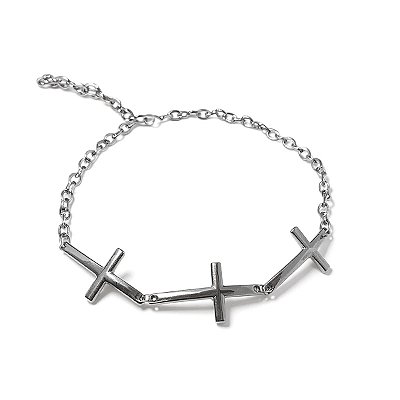 Colar Cruzes Street Prateado