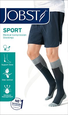 Panturrilha - Sport - Jobst - 20-30 mmHg - Fechada - Cinza