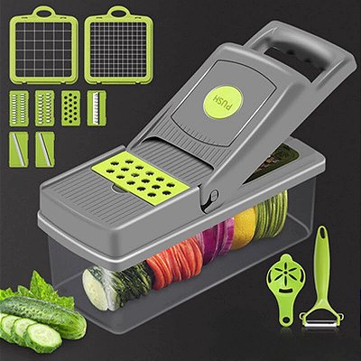 Cortador Fatiador Verduras Frutas Legumes Processador Inox