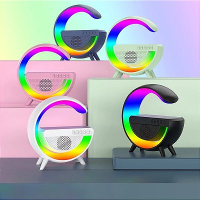 Luminária RGB inteligente G-Speaker Com Carregador Sem fio Alto-falante