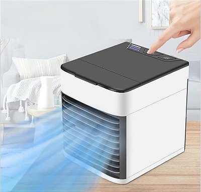 Mini Ar Condicionado Portátil Arctic Air Cooler Umidificador Climatizador Luz Led