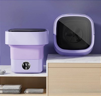 Mini Máquina De Lavar Roupa Dobrável Portátil Moderna Máquina De Lavar Automática