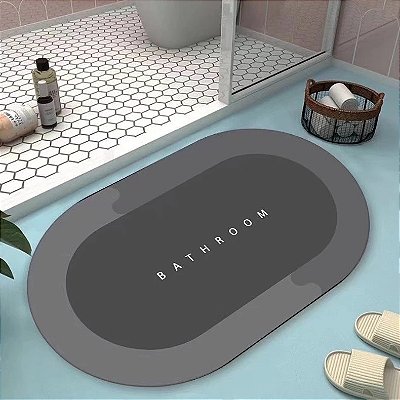 Tapete de banheiro absorvente com antiderrapante