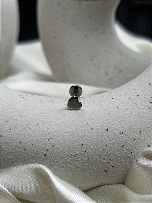 Labret Coração - Titânio