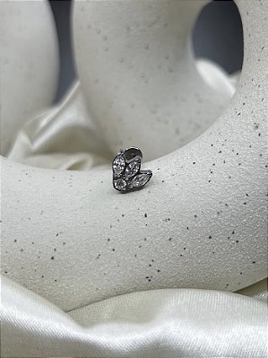 Labret navete zircônia - titânio