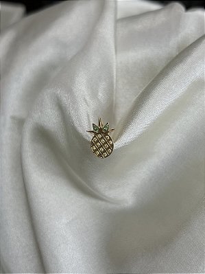 Labret abacaxi zircônia PVD Gold - Titânio