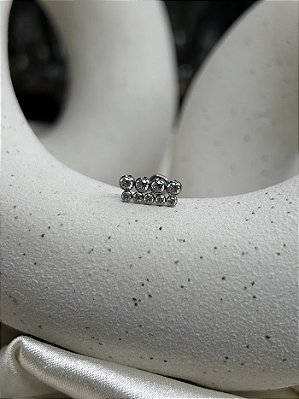 Labret cluster  duplo zircônia - Titânio