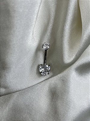 Piercing Umbigo coração- Titânio
