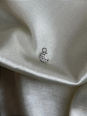 Pingente lua zircônia-Titânio