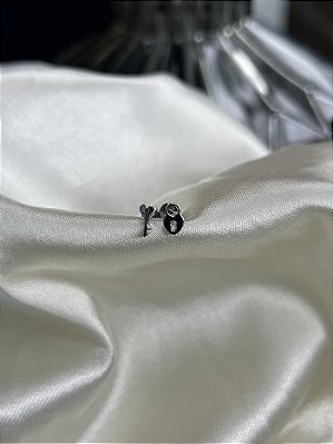 Piercing chave + cadeado - Titânio ( par)