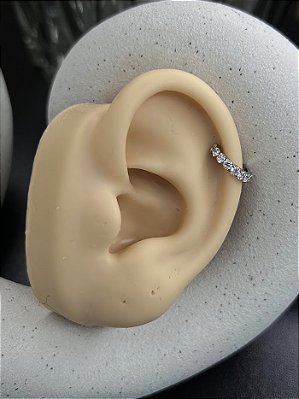 Argola Segmento com Zircônia