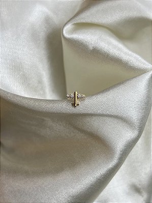 Piercing avião -PVD Gold -Titânio