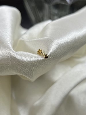 Labret básico em Titânio PVD Gold - 3mm