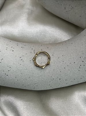 Argola lisa tratorada -Titânio PVD GOLD