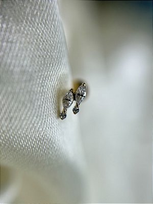 Labret navete duplo PVD Gold -Titânio