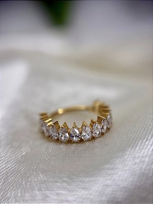 Argola navete -Titânio Gold