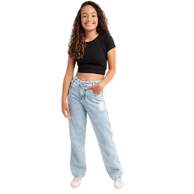 Calça Jeans Feminina Menina Infantil Rasgada Juvenil 8 Ao 16