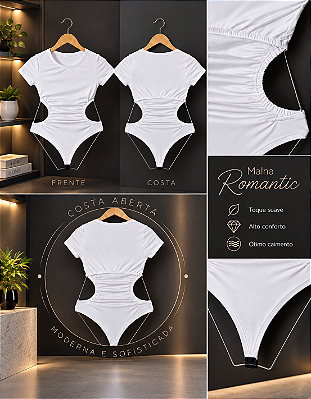 Blusa Body Malha Elastano Lycra Juvenil Menina Manga Curta