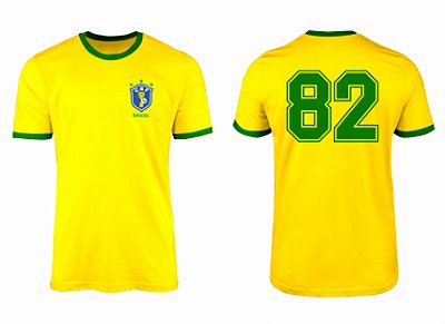 Camisa Retrô Brasil Copa Espanha 1982