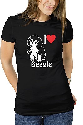 Camiseta Eu Amo Cachorro Beagle