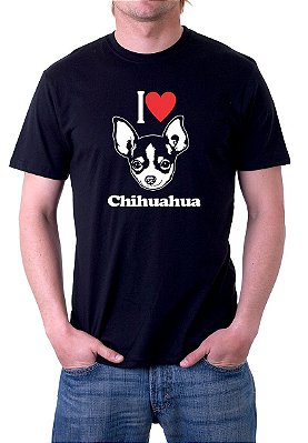 Camiseta Eu Amo Cachorro Chihuahua