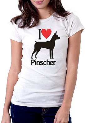 Camiseta Eu Amo Cachorro Pinscher
