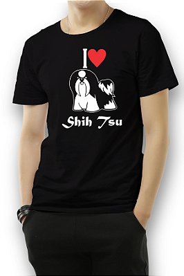 Camiseta Eu Amo Cachorro Shi Tzu