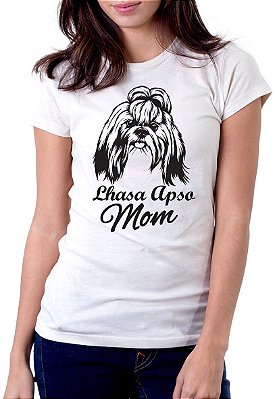 Camiseta Mãe de Cachorro Lhasa Apso