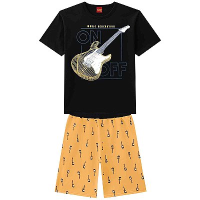 Conjunto Infantil Masculino Kyly Guitarra Music