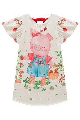 Vestido Infantil Kukie Tomatinhos