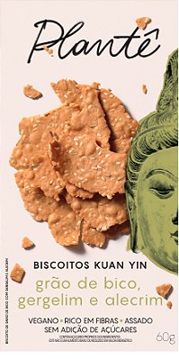 Biscoito Kuan Yin - Grão de Bico com Gergelim e Alecrim - 60g