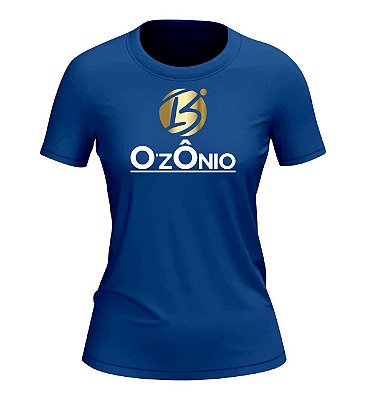 CAMISETA OZONIO BABYLOOK AZUL TAM P