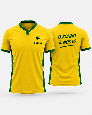 CAMISETA OZONIO SLIM AMARELA COPA O SONHO É NOSSO TAM M
