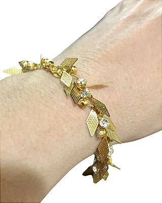 Pulseira Intercalada com Zircônia e Losangos