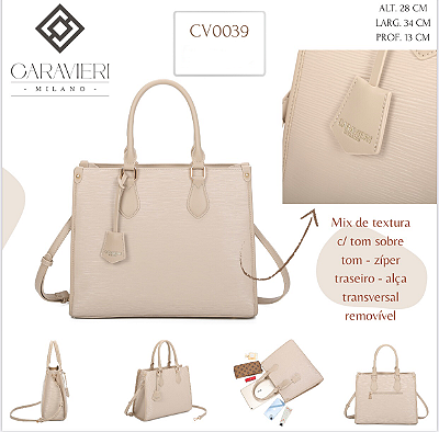 Bolsa Tote Feminina Caravieri Milano Carmem