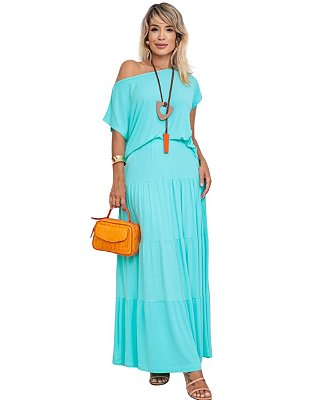 Conjunto em viscolycra Blusa e Saia Longa 3 Marias Candy Color