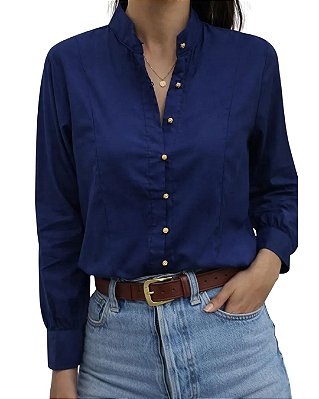 Camisa Manga Longa Gola Alta