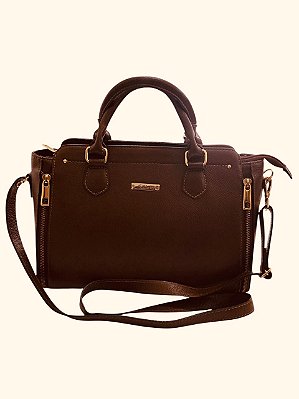 Bolsa Estruturada Tote Caramelo 100% Couro Amanda