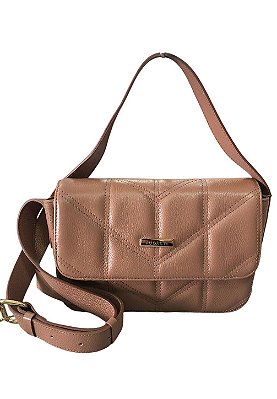 Bolsa Estruturada Matelassê Caramelo 100% Couro Diva