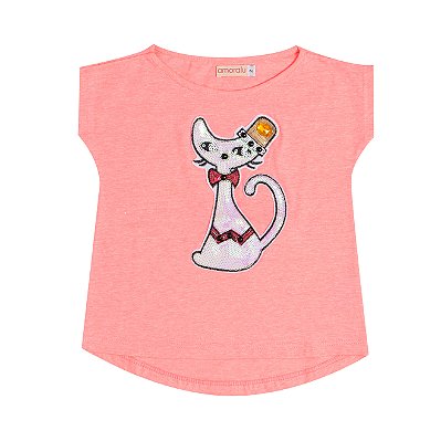 Camiseta Gatinho Neon