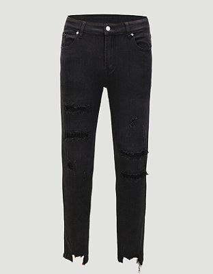 Calça Jeans Fit Stretched Preta BKTLife