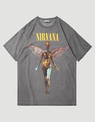 Camiseta Vintage Re-Printed Washed Nirvana