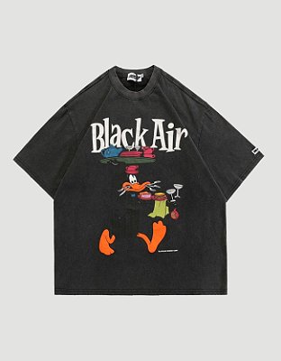 Camiseta Oversized Vintage Black Air Cartoon Design