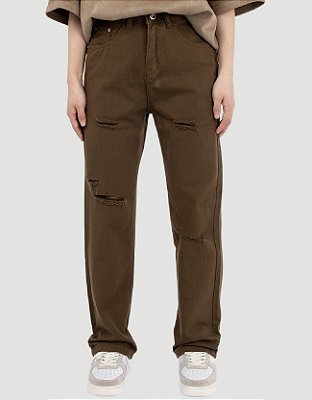 Calça Dark Mocha Light Destroyed