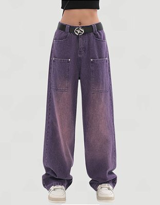 Calça Jeans Extra Baggy Eletric Purple