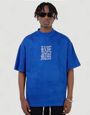 Camiseta Oversized Azul HATEMT99