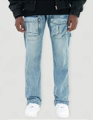 Calça Jeans Light Blue Fit Double-Front Pocket
