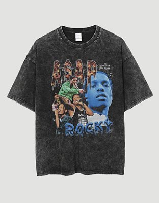 Camiseta Oversized Vintage Bootleg Rocky