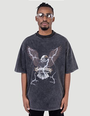 Camiseta Oversized Envelhecida Growing Eagle